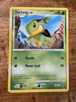 Turtwig 17/17 Common POP Series 8 Promo Pokemon Card NM 🔥 - Image 1