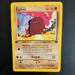 1ST EDITION DIGLETT 52/82 POKEMON CARD (TEAM ROCKET SET) - Image 1