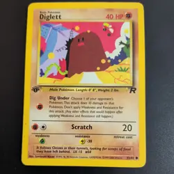 1ST EDITION DIGLETT 52/82 POKEMON CARD (TEAM ROCKET SET) - Image 2