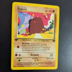 1ST EDITION DIGLETT 52/82 POKEMON CARD (TEAM ROCKET SET) - Image 3