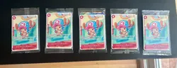 5 x One Piece Card Game SEALED Authentic Japanese McDonald’s Promos FULL SET - Image 1