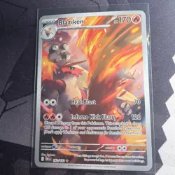 Pokemon TCG Blaziken Destined Rivals Illustration Card 192/182 - Image 1