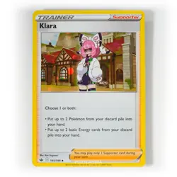Pokemon - Klara Cosmos Holo - 145/198 - SWSH Chilling Reign - Promo Card - Image 1
