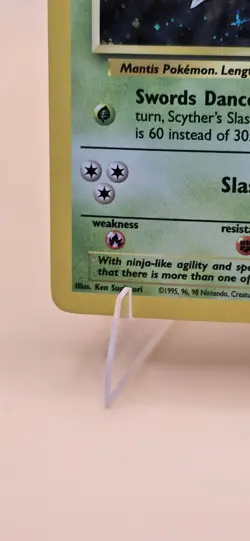 #3 Scyther 17/130 Base Set 2 2000 Holo Rare SWIRL WOTC Pokemon Card TCG - Image 4