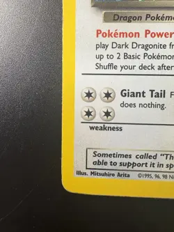 Pokemon Dark Dragonite Holo Rare TCG Card 5/82 - Image 4