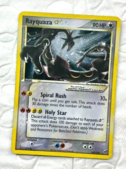 Pokemon Rayquaza Gold Star EX Deoxys Ultra Rare Holo Card #107 - Image 1