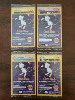 Pokemon The First Movie Full Set Promo Card Sealed 1999 WB Gold Stamp Catch Mew - Image 1