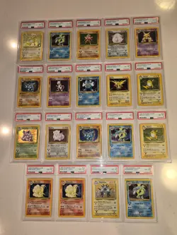 Pokemon Cards Base Set Unlimited Holos PSA Graded LOT (PRICING FOR EACH IN DESC) - Image 1