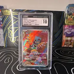 CGC 10 Sigilyph White Flare 118/086 Japanese Art Rare Holo Pokemon Card - Image 1