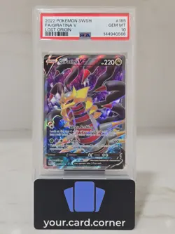 2022 Sword & Shield: Lost Origin Giratina V #185/196 (Full Art) PSA 10 - Image 1