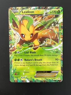 2016 Pokemon XY Generations Leafeon EX 10/83 Ultra Rare LP - Image 1