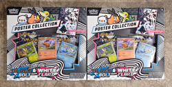 Pokemon TCG Black Bolt & White Flare Unova Poster Collection LOT OF 2 SEALED - Image 1