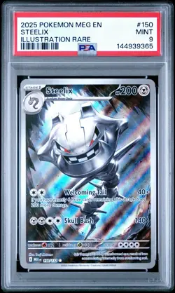 Pokemon Steelix Illustration Rare Mega Evolution 150/132 PSA 9 - Image 1