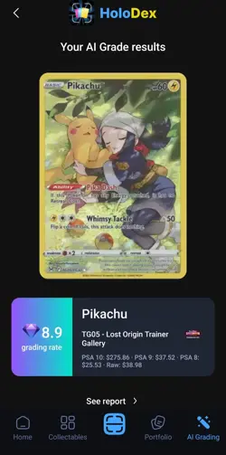 The Pokemon Company Pikachu TG05/TG30 Lost Origin Trainer Gallery Ultra Rare Ho… - Image 3
