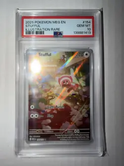Pokemon Mega Evolution Stufful IR Illustration Rare #154/132 *GEM MINT PSA 10* - Image 1