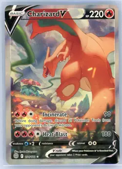 2022 Pokemon Charizard V Alternate Full Art 154/172 Brilliant Stars Holo - Image 1