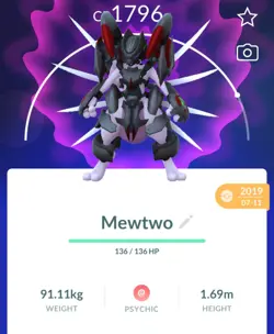 Pokemon Go PTC Acc, Guaranteed Lucky Armor Mewtwo - Image 1