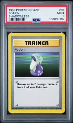 1999 POKEMON GAME #94 POTION PSA 9 MINT BASE SET SHADOWLESS - Image 1