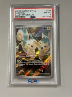 Pokemon Scarlet & Violet Pachirisu Illustration Rare 208/198 Psa 8 - Image 1