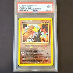 2001 Pokemon Wotc Promo Entei Reverse Holo PSA 9 #34/53 English TCG - Image 1