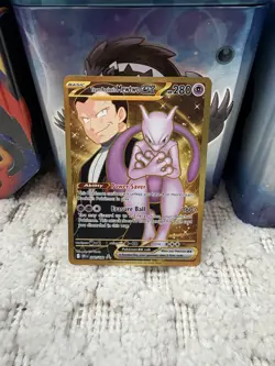 Pokemon Team Rocket's Mewtwo EX Basic Holo Hyper Rare Sv10 240/182 280 HP - Image 1