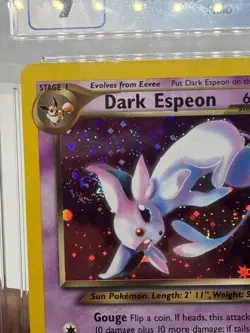 Pokemon Dark Espeon Neo Destiny Unlimited Holo Rare #4 CGC 9 NM🌀PERFECT SWIRL - Image 4
