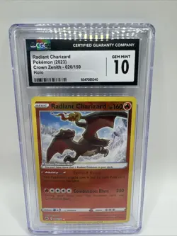 Pokemon Radiant Charizard Crown Zenith Gem Mint 10 - Image 2