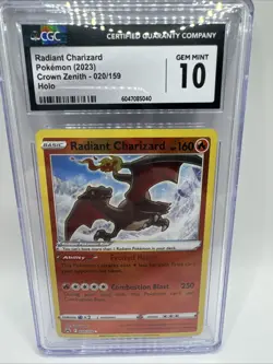 Pokemon Radiant Charizard Crown Zenith Gem Mint 10 - Image 4