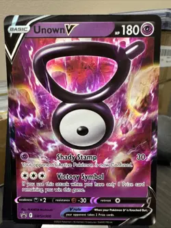 Unown V SWSH300 Crown Zenith Black Star Promo Pokemon Card NM - Image 1