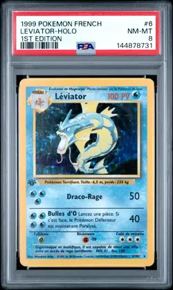 Carte Pokemon Leviator 6/102 Holo Set de base Edition 1 PSA 8 ✨ - Image 2