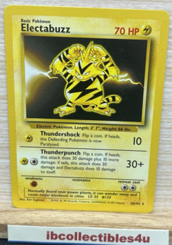 Electabuzz 20/102 Base Set LP Vintage Pokemon Card wotc 1999 - Image 1