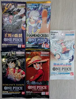 One Piece CCG TCG 5x Japanese Packs Bundle OP-01, OP-05, OP-10, OP-13, EB-04 - Image 1