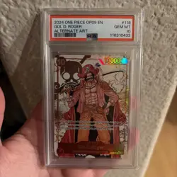 PSA 10 Gem Mint Gol D. Roger One Piece Op09 #118 Alternate Art Sec Foil English - Image 1