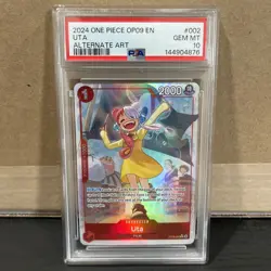 Uta 2024 ONE PIECE English OP09 Alternate Art #002 PSA 10 - Image 1