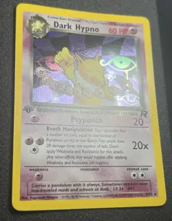 POKEMON CARD 2000 DARK HYPNO HOLO FIRST EDITION 9/82 TEAM ROCKET - Image 3