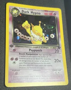 POKEMON CARD 2000 DARK HYPNO HOLO FIRST EDITION 9/82 TEAM ROCKET - Image 4