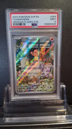 Pokemon Charmander #44 Obsidian Flames ETB Black Star Promo Card PSA 9 Mint - Image 1