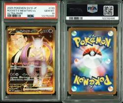 PSA 10 Team Rocket's Mewtwo ex UR 130/098 SV10 Pokemon Card Japanese 2025 - Image 1