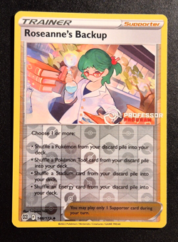 Pokemon Card Roseanne's Backup Professor Program Seminar Promo 148/172 Holo 2022 - Image 1