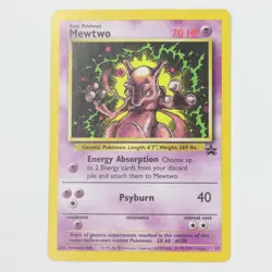 Mewtwo promo 14 Black Star Promo 1999 WB WOTC NM vintage Pokemon Card -HD Photos - Image 1