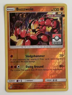 Buzzwole 77/131 Pokemon TCG SM Forbidden Light League Promo MP - Image 1