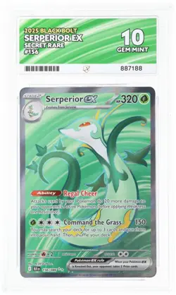 ACE 10 Serperior ex 156/086 2025 Black Bolt Secret Rare Pokemon TCG - Image 1