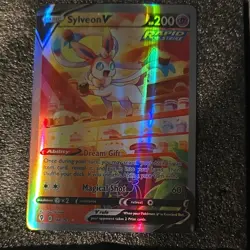Pokemon Sylveon V Full Art Ultra Rare Holo 184/203 Evolving Skies 200 HP Basic - Image 1