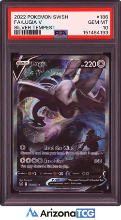 Pokemon 2022 Lugia V 186/195 Alt Art Silver Tempest GEM MINT PSA 10 - Image 1