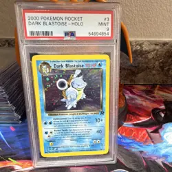 Pokemon Team Rocket Dark Blastoise Holo Rare 3/82 PSA 9 2000 Unlimited - Image 2