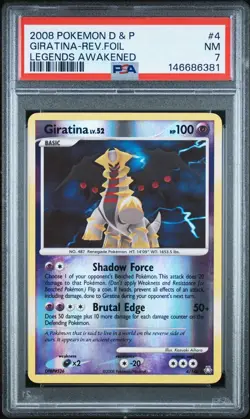 Pokemon Giratina Holo Rare Reverse Holo 4/146 Legends Awakened 2008 PSA 7 - Image 1