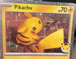 DOUBLE SWIRL 🌀 Pikachu 051 /162 2026 Pokemon Day 30th Anniversary Promo Cosmos - Image 1