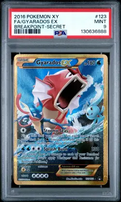 Pokemon Gyarados EX 123/122 PSA 9 Mint XY Breakpoint Secret Rare Holo Triple 8 - Image 1
