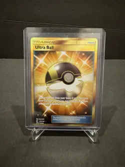 Pokemon Ultra Ball Trainer-Item SM Base Set 161/149 Foil Full Art Secret Rare - Image 1