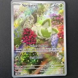 Pokemon TCG Sprigatito Illustration Rare Paldea Evolved Card 196/193 - Image 2